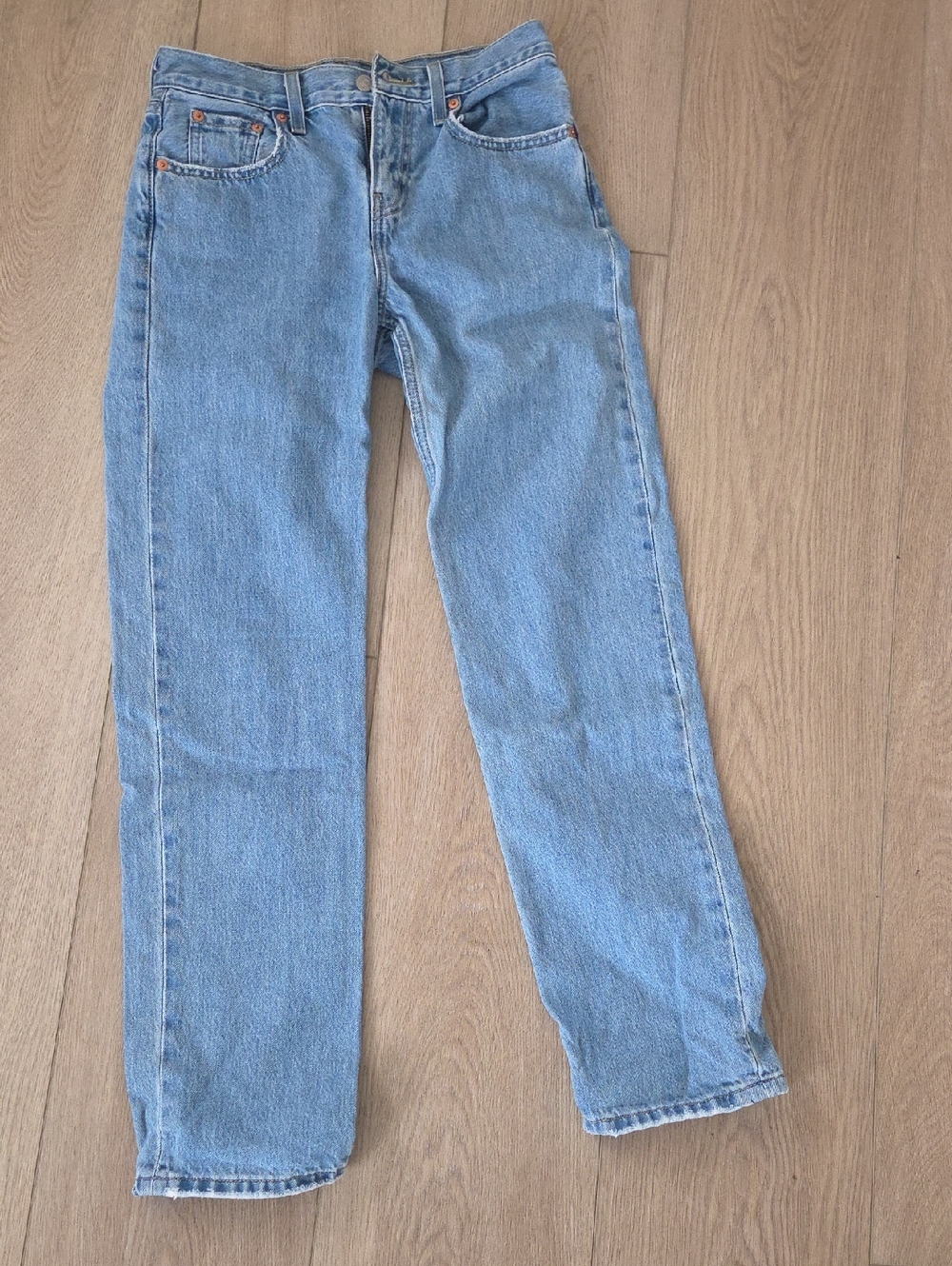 Levi's Low Pro Straight Light Blue Denim Jeans with Signature Tan Patch